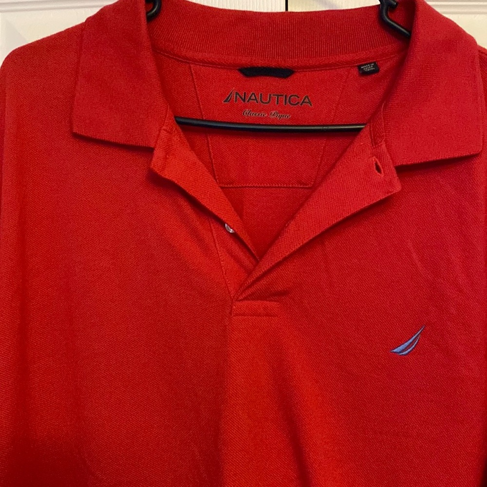 Men Nautica Red Polo size XXL